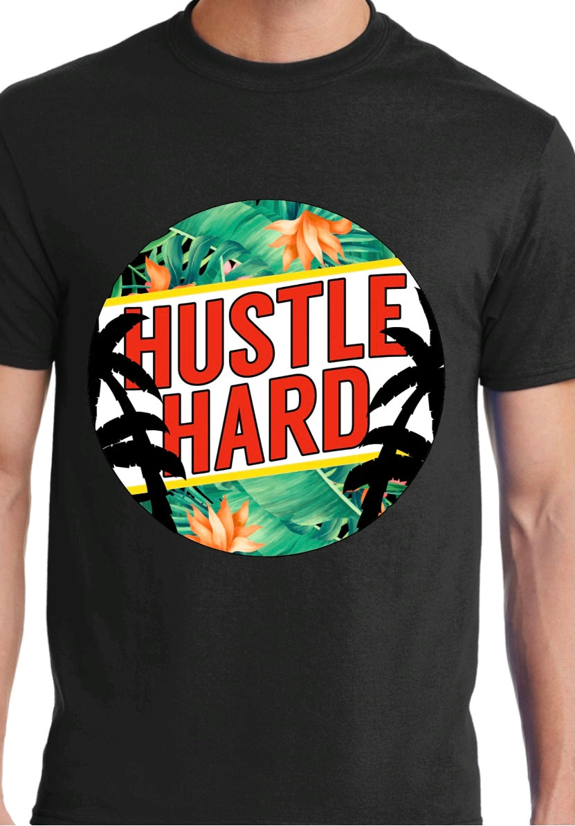 Hustle Hard palm trees