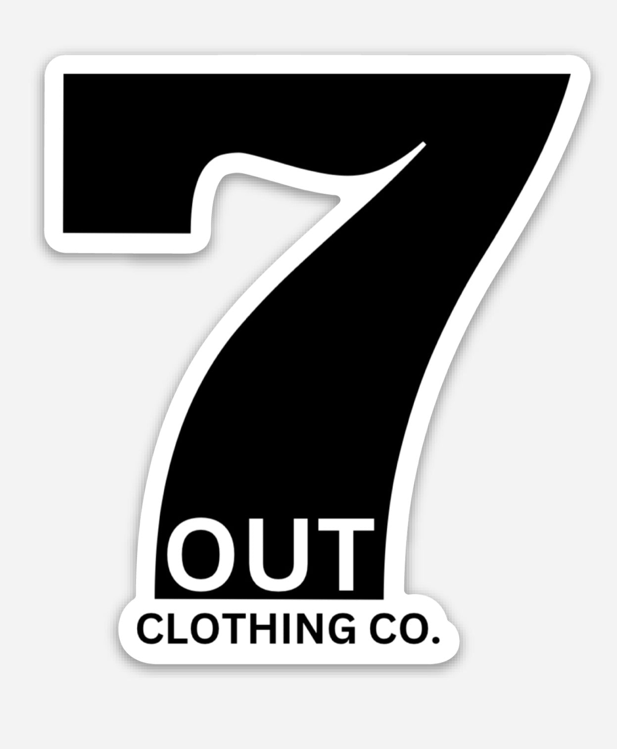 7 Out die cut sticker