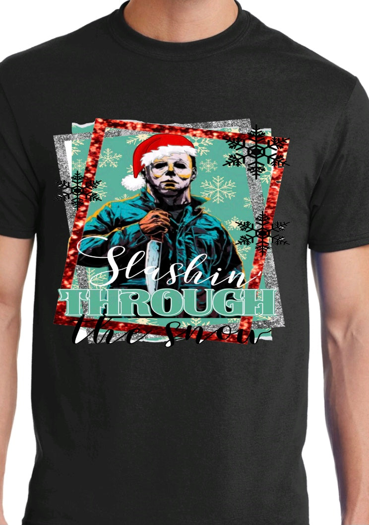 Slashin Through The Snow XMAS TEE “limited Time only”