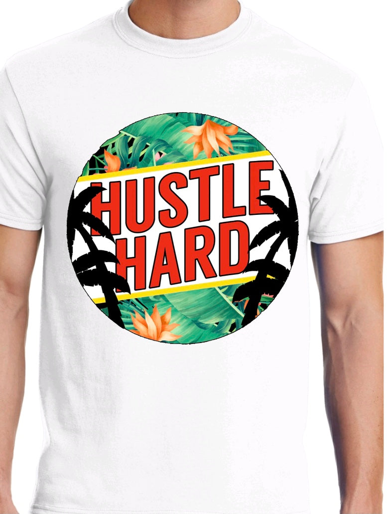 Hustle Hard palm trees