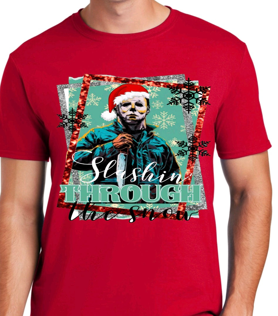 Slashin Through The Snow XMAS TEE “limited Time only”